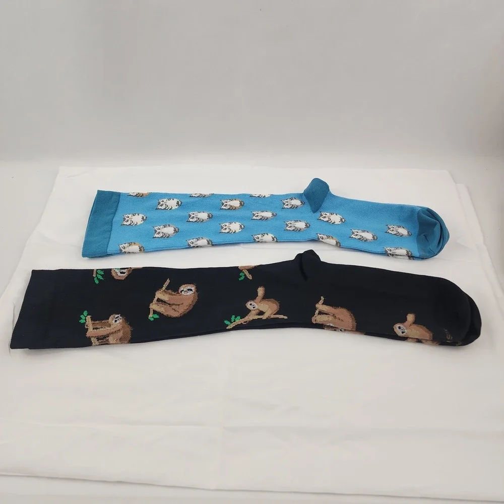 LEVSOX Compression Sock size M 20-30MMHG Sloth And Owls Pregnancy Nurses Health